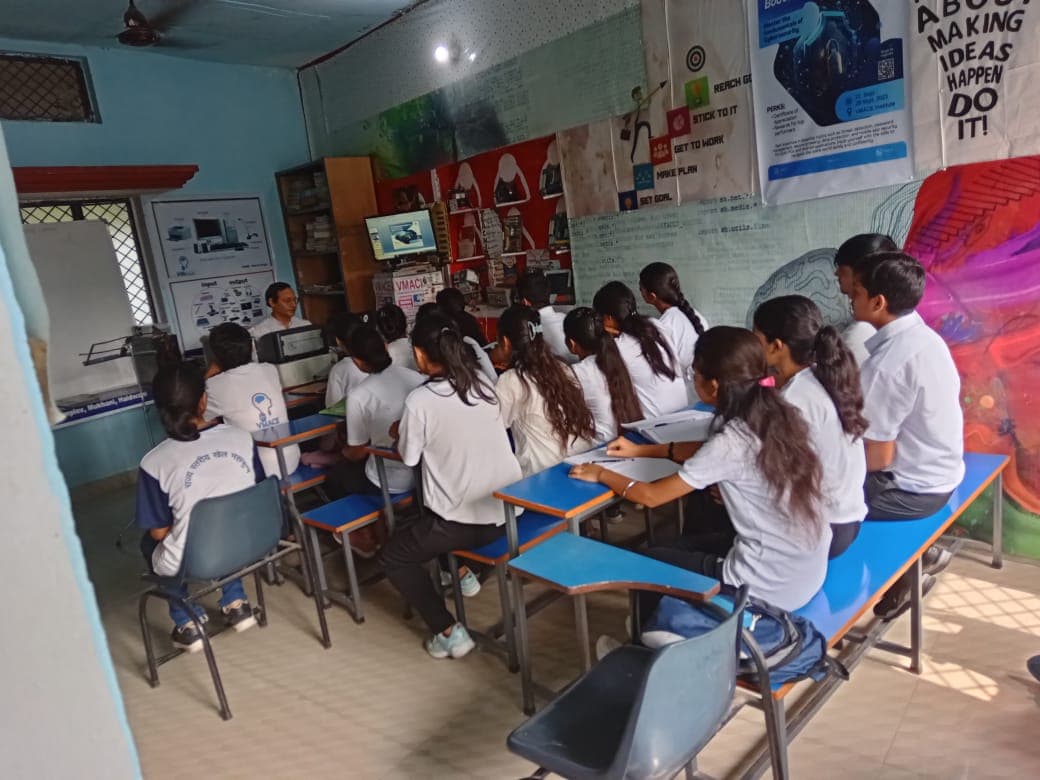 Students in class at VMACE Haldwani